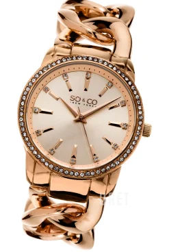 SoHo Roséguldstonad/Roséguldstonat stål Ø38 mm