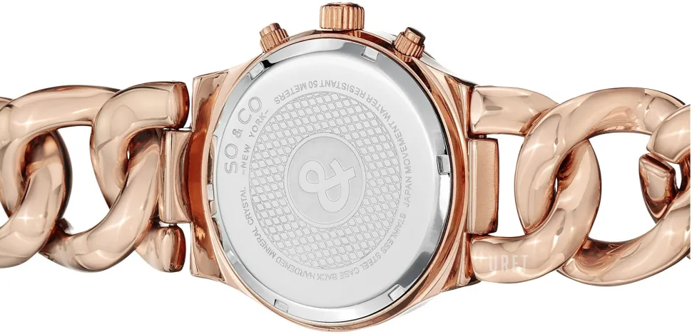 SoHo Roséguldstonad/Roséguldstonat stål Ø38 mm