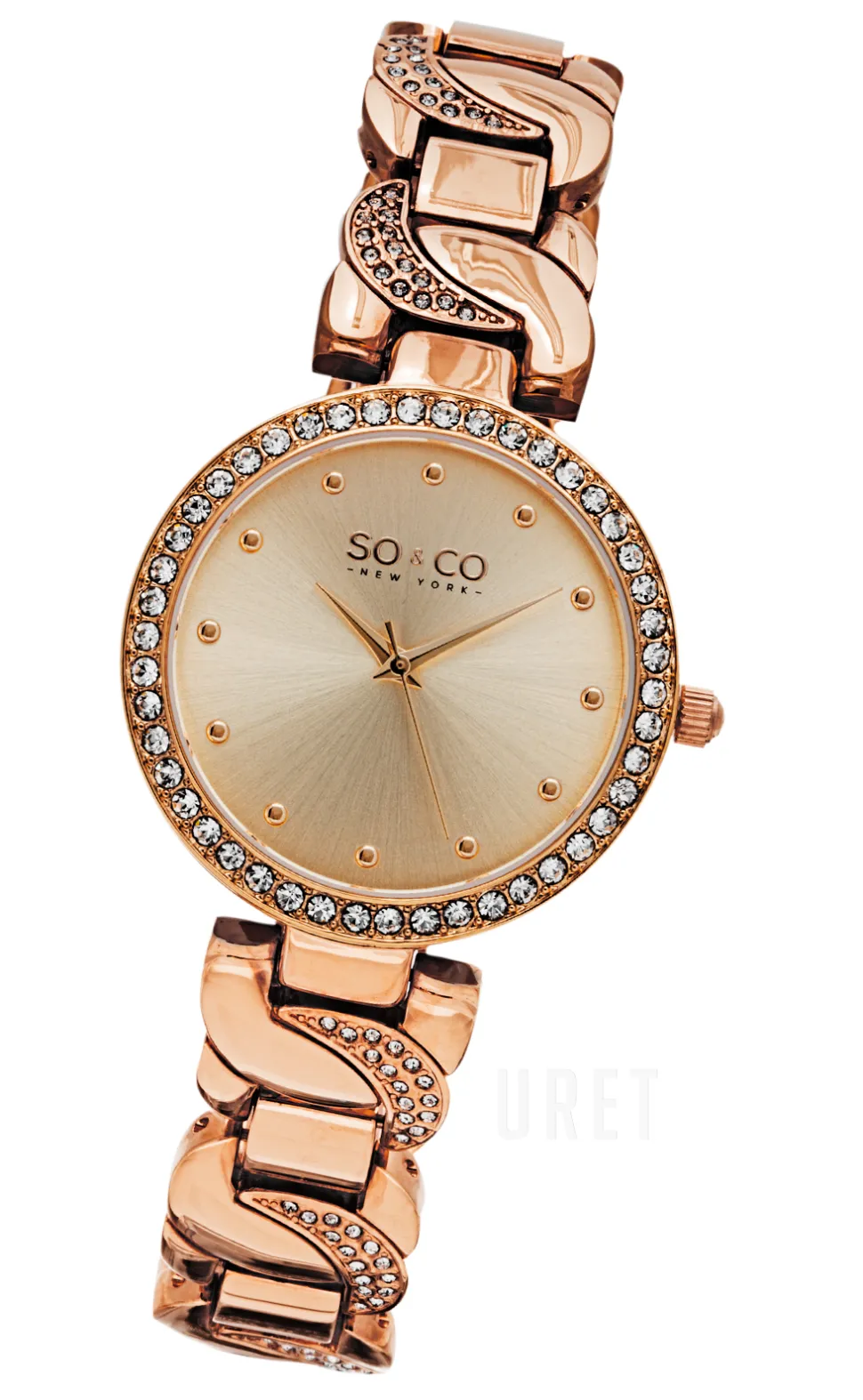 SoHo Roséguldstonad/Roséguldstonat stål Ø36 mm