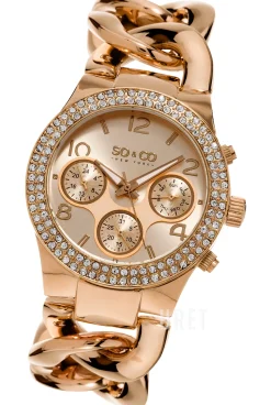 SoHo Roséguldstonad/Roséguldstonat stål Ø38 mm