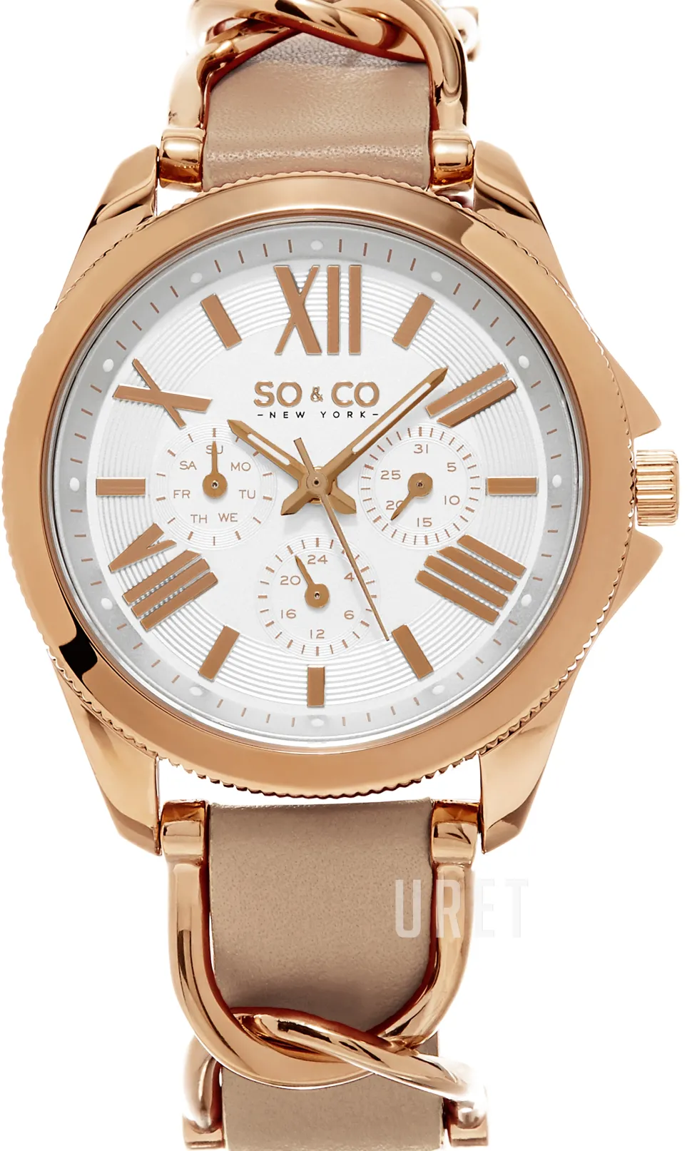 SoHo Silverfärgad/Roséguldstonat stål Ø40 mm