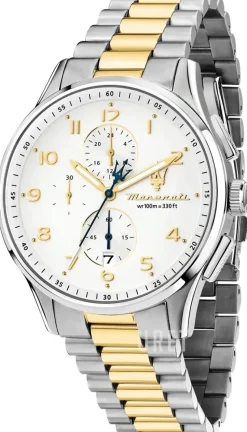 Sorpasso Vit/Gulguldtonat stål Ø42 mm