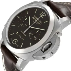 Special Luminor 1950 Titanium 8 Days Chrono Monopulsante GMT Brun/Läder Ø44 mm