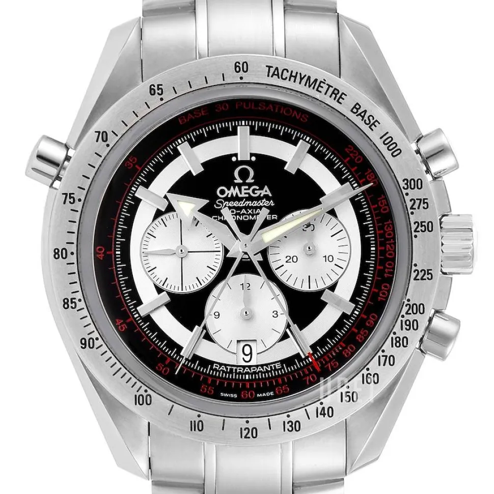 Speedmaster Broad Arrow Rattrapante Svart/Stål Ø44 mm