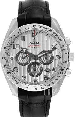 Speedmaster Broad Arrow Silverfärgad/Läder Ø44.25 mm