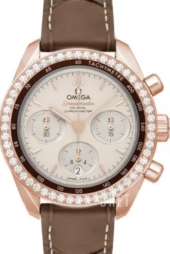 Speedmaster Chronograph 38 Mm Silverfärgad/Läder Ø38 mm