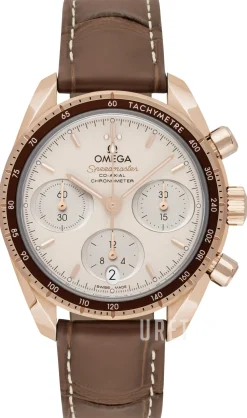 Speedmaster Chronograph 38 Mm Silverfärgad/Läder Ø38 mm