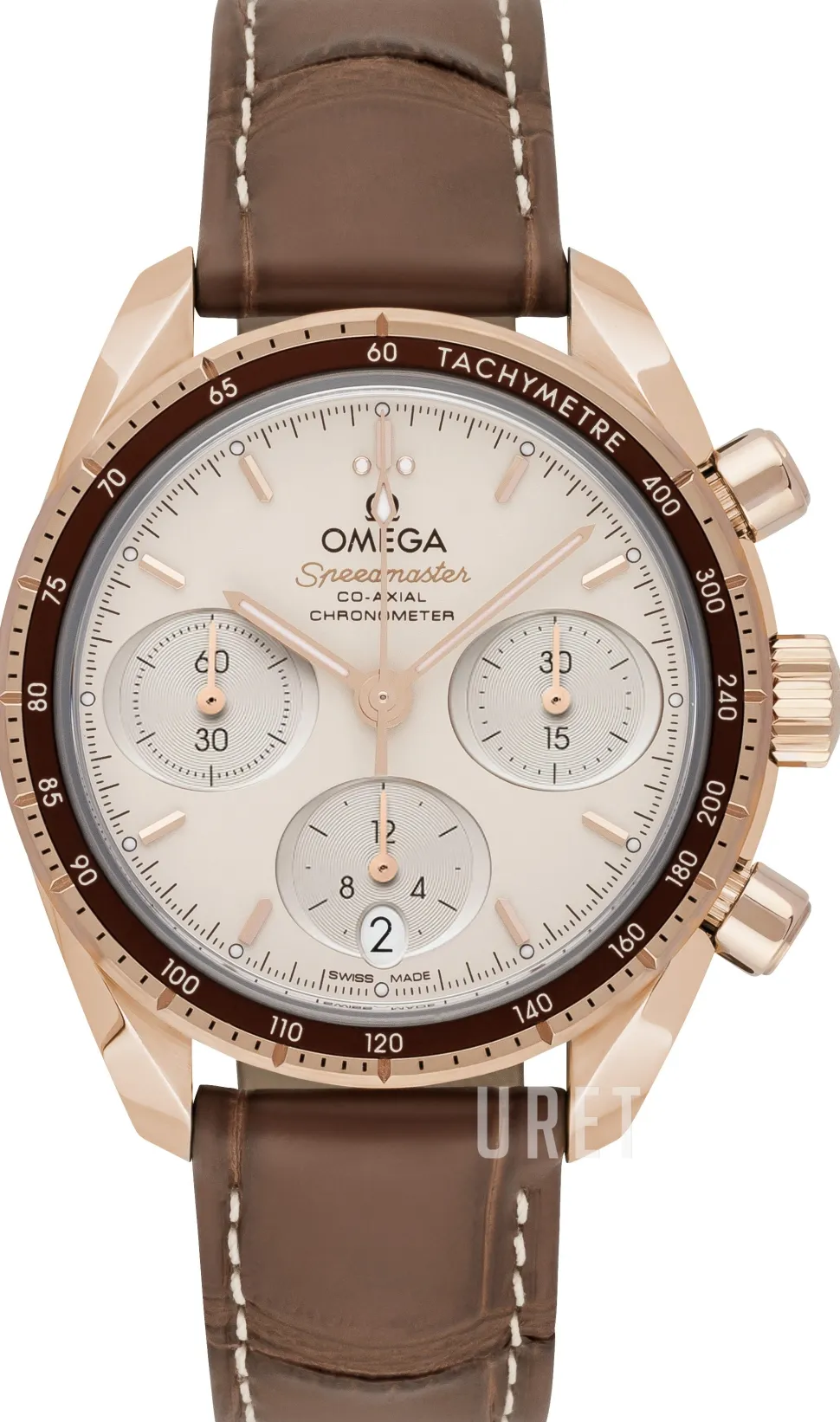 Speedmaster Chronograph 38 Mm Silverfärgad/Läder Ø38 mm