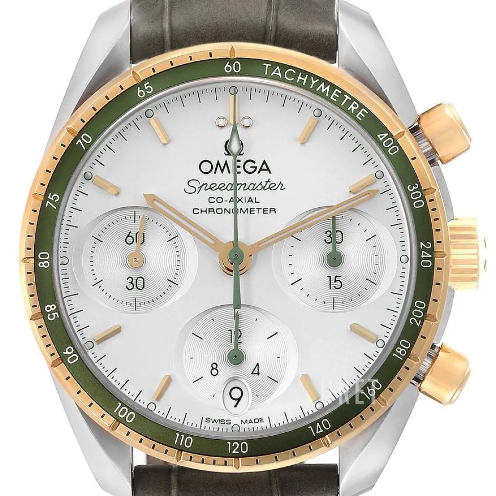 Speedmaster Chronograph 38Mm Silverfärgad/Läder Ø38 mm