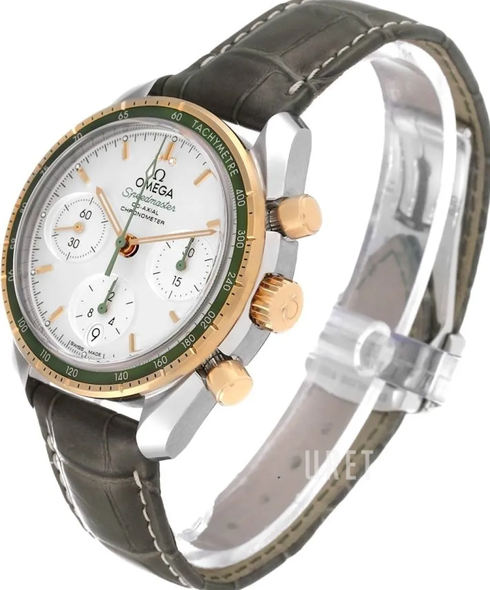 Speedmaster Chronograph 38Mm Silverfärgad/Läder Ø38 mm