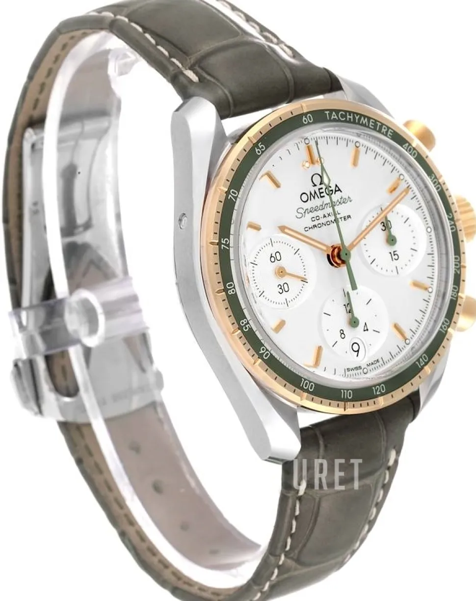 Speedmaster Chronograph 38Mm Silverfärgad/Läder Ø38 mm