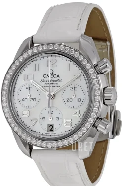 Speedmaster Chronograph 38mm Vit/Läder Ø38 mm