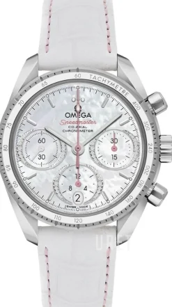 Speedmaster Chronograph 38Mm Vit/Läder Ø38 mm