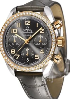 Speedmaster Chronograph 38mm Grå/Läder Ø38 mm