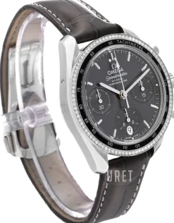 Speedmaster Chronograph 38Mm Grå/Läder Ø38 mm