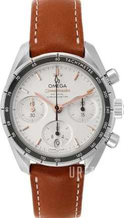 Speedmaster Chronograph 38Mm Silverfärgad/Läder Ø38 mm