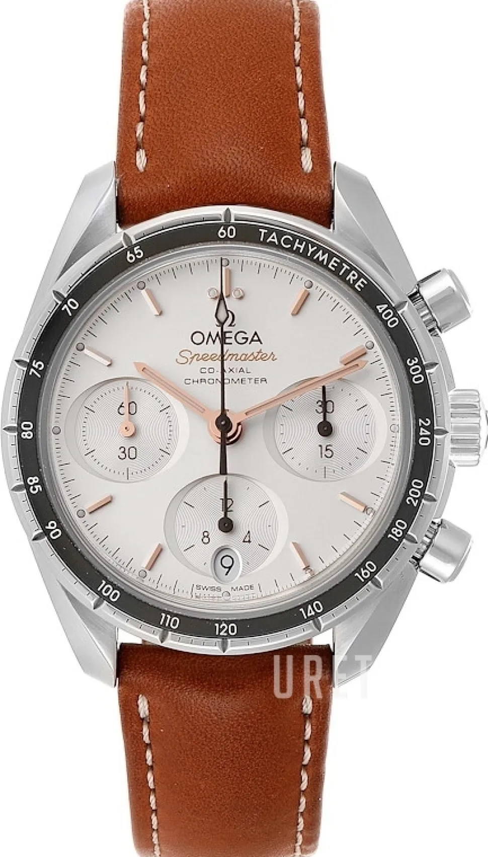 Speedmaster Chronograph 38Mm Silverfärgad/Läder Ø38 mm