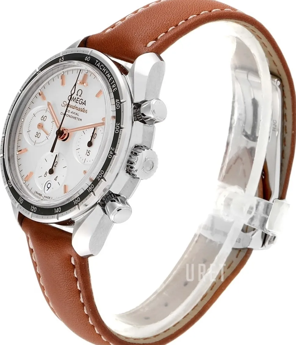 Speedmaster Chronograph 38Mm Silverfärgad/Läder Ø38 mm