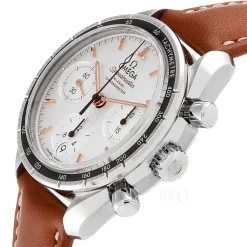 Speedmaster Chronograph 38Mm Silverfärgad/Läder Ø38 mm