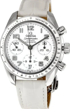 Speedmaster Chronograph 38mm Vit/Läder Ø38 mm