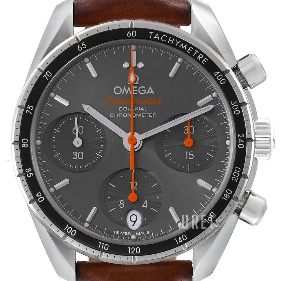 Speedmaster Chronograph 38Mm Grå/Läder Ø38 mm