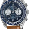 Speedmaster Chronoscope Blå/Läder Ø43 mm