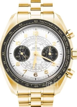 Speedmaster Chronoscope Silverfärgad/18 karat gult guld Ø43 mm
