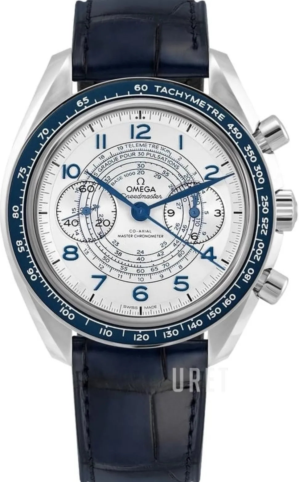 Speedmaster Chronoscope Silverfärgad/Läder Ø43 mm