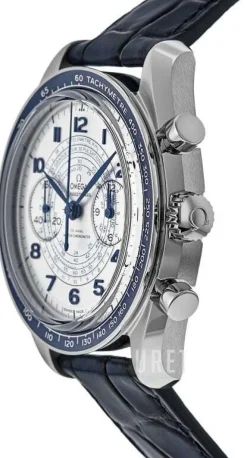 Speedmaster Chronoscope Silverfärgad/Läder Ø43 mm