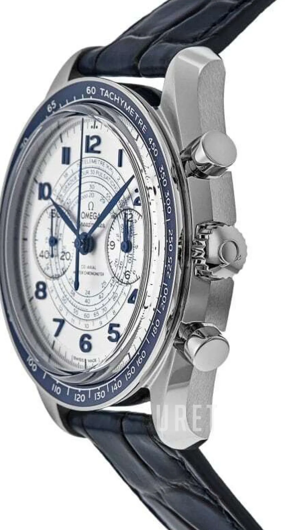 Speedmaster Chronoscope Silverfärgad/Läder Ø43 mm