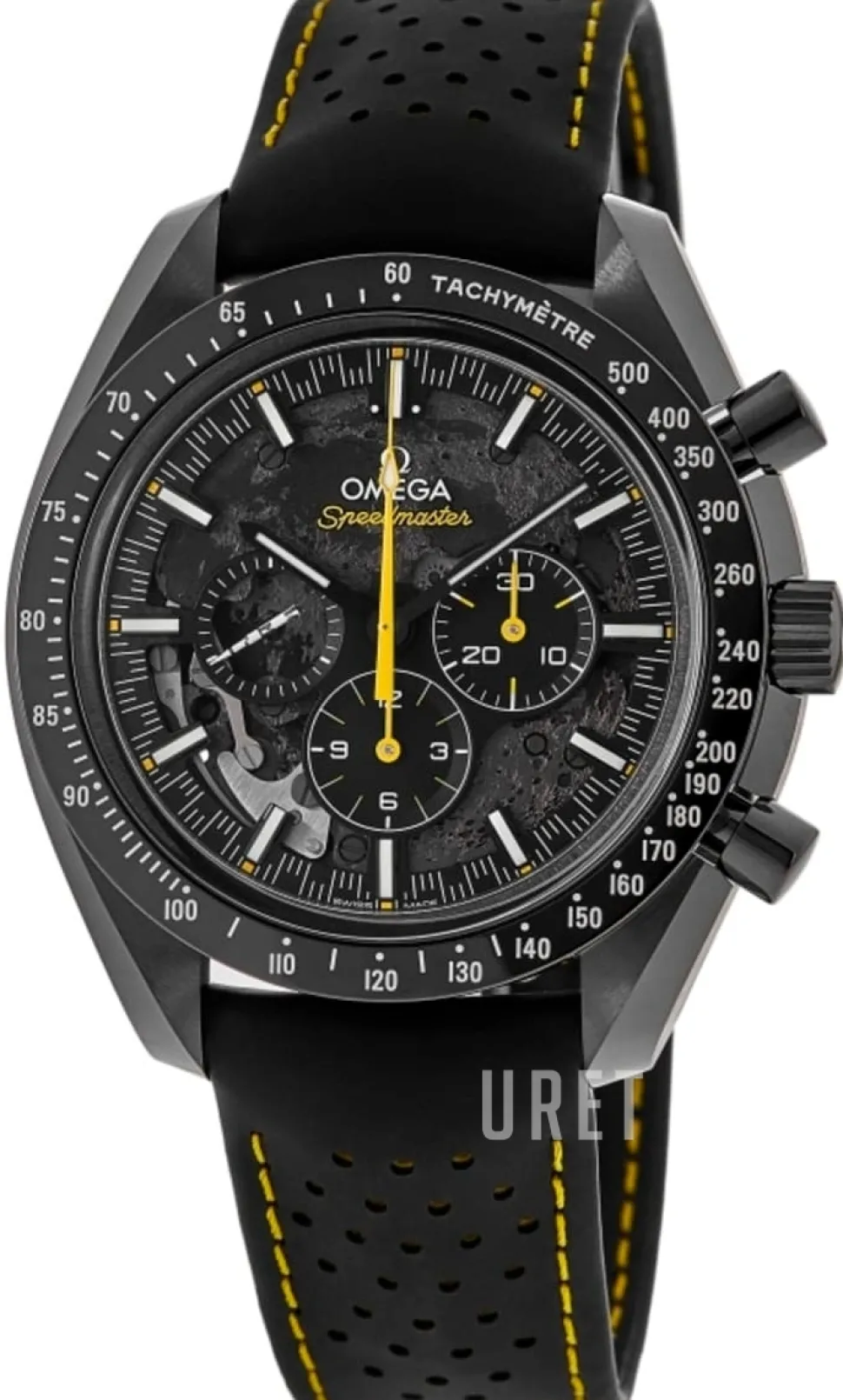 Speedmaster Dark Side of The Moon Apollo 8 Svart/Gummi Ø44.25 mm