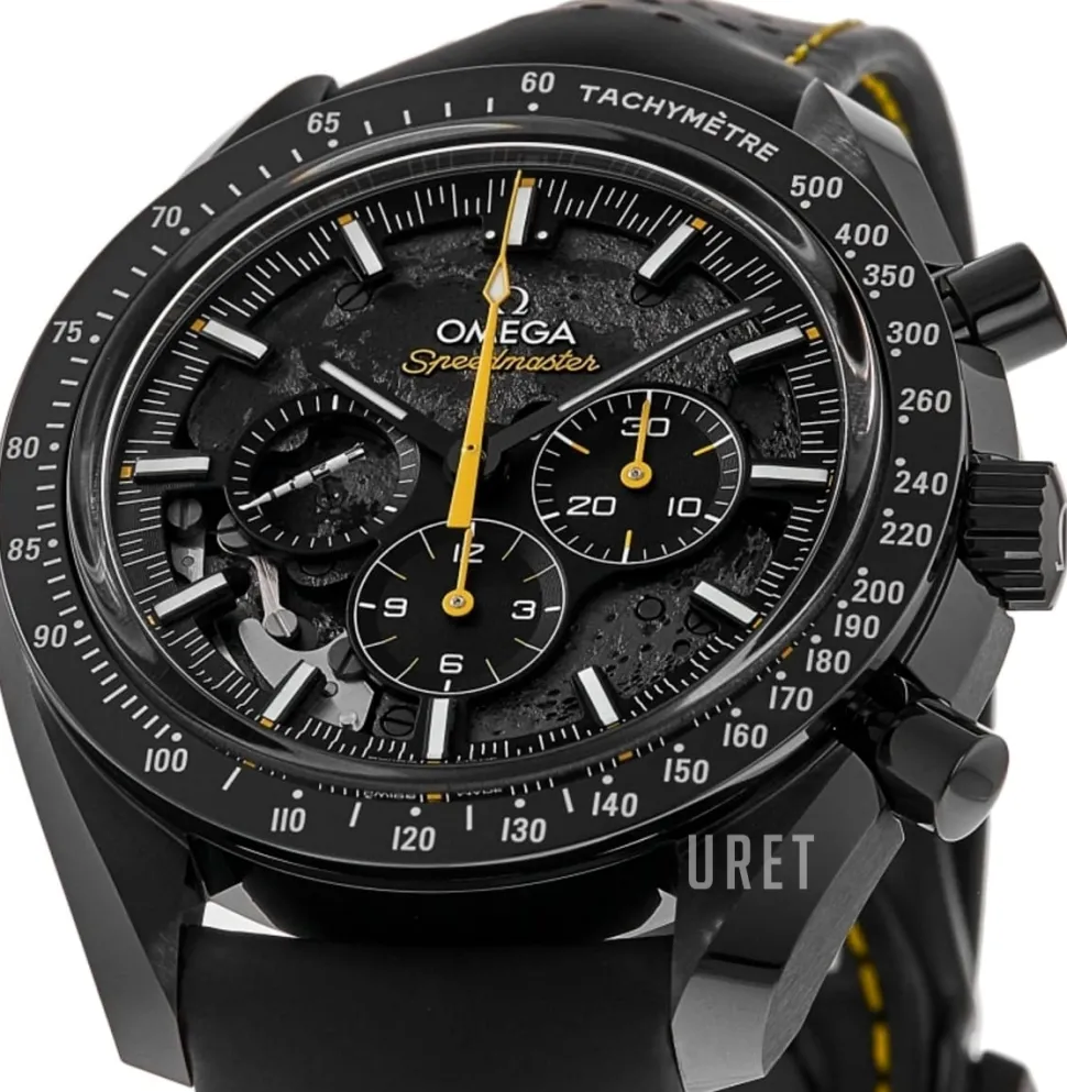 Speedmaster Dark Side of The Moon Apollo 8 Svart/Gummi Ø44.25 mm