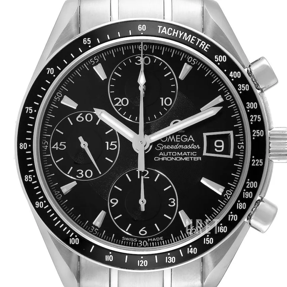 Speedmaster Date Svart/Stål Ø40 mm