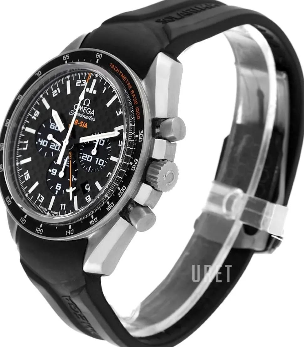 Speedmaster Hb-Sia Co-Axial GMT Chronograph Svart/Titan Ø44.25 mm