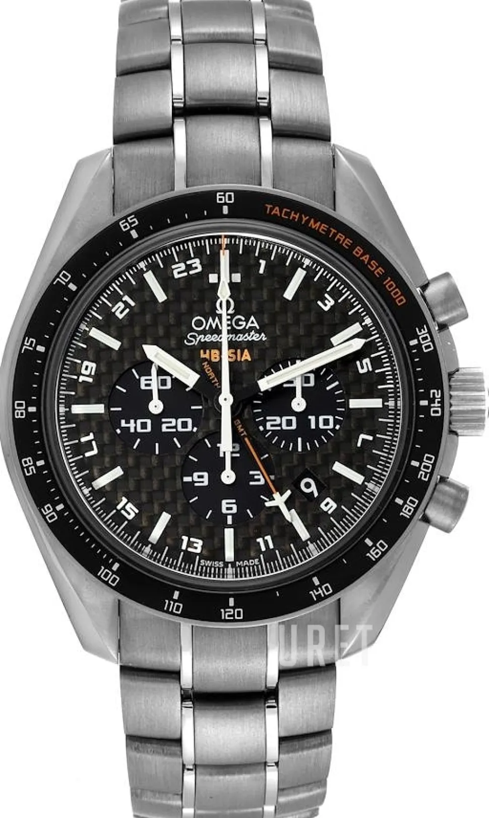 Speedmaster Hb-Sia Co-Axial GMT Chronograph Svart/Titan Ø44.25 mm