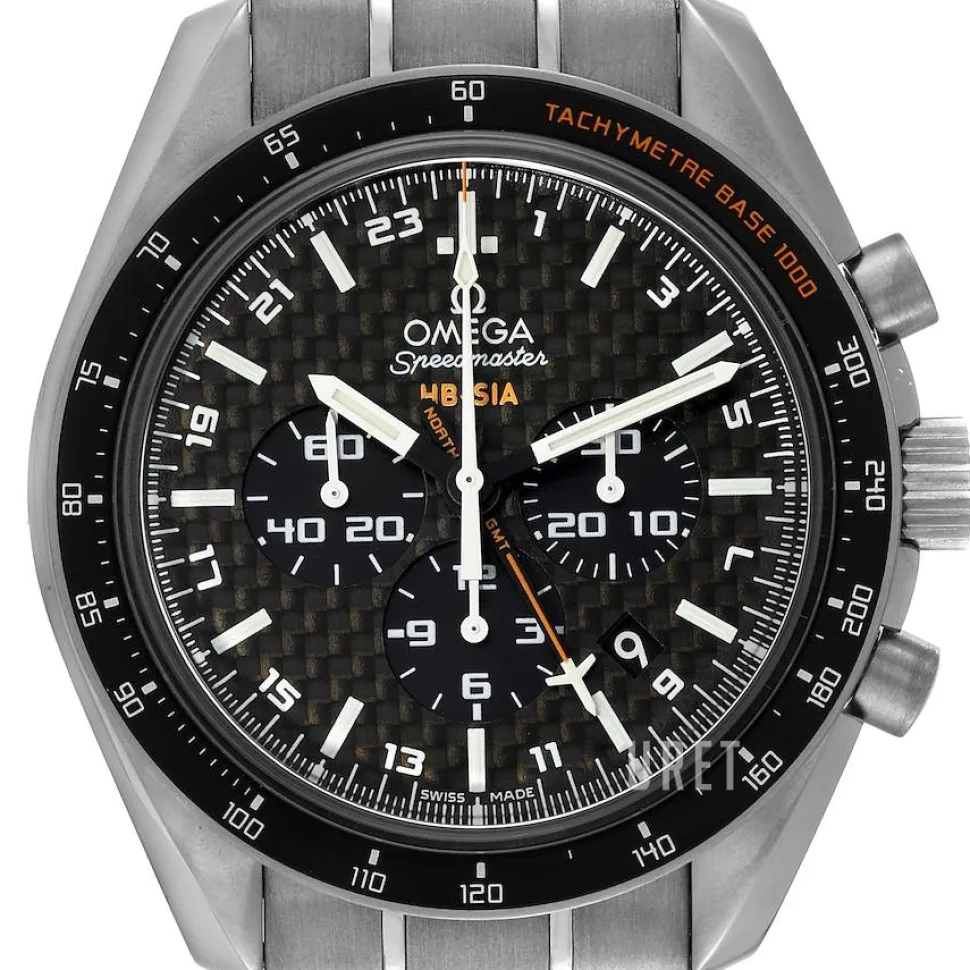 Speedmaster Hb-Sia Co-Axial GMT Chronograph Svart/Titan Ø44.25 mm