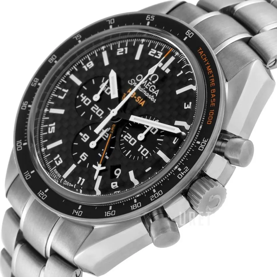 Speedmaster Hb-Sia Co-Axial GMT Chronograph Svart/Titan Ø44.25 mm