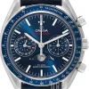 Speedmaster Moonwatch Blå/Läder Ø44.25 mm