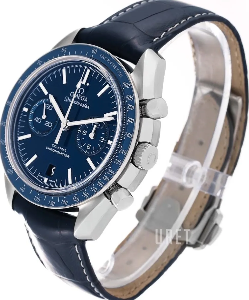 Speedmaster Moonwatch Co-Axial Chronograph 44.25mm Blå/Läder Ø44.25 mm