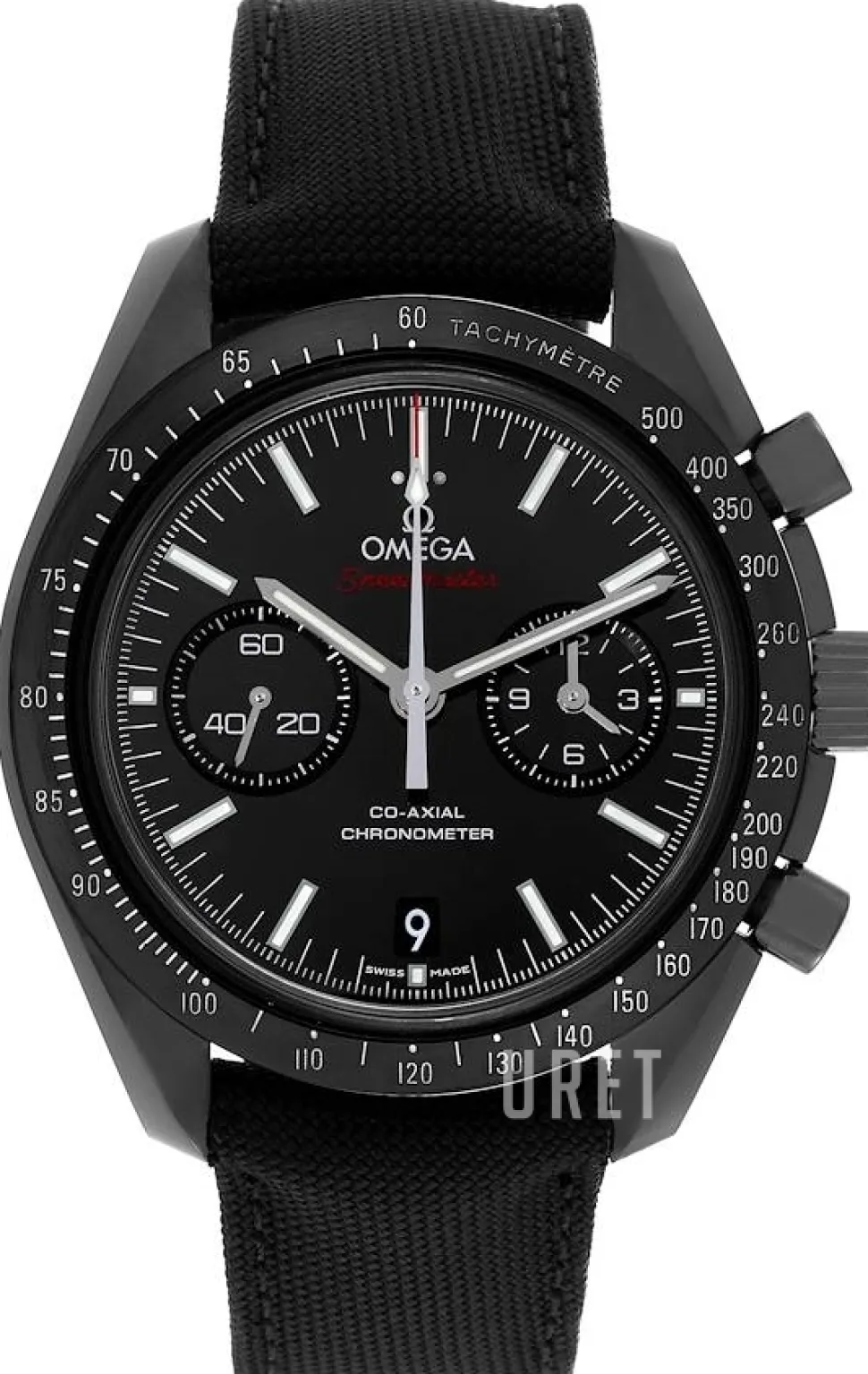 Speedmaster Moonwatch Co-Axial Chronograph 44.25mm Dark Side of the Moon Svart/Textil Ø44.25 mm