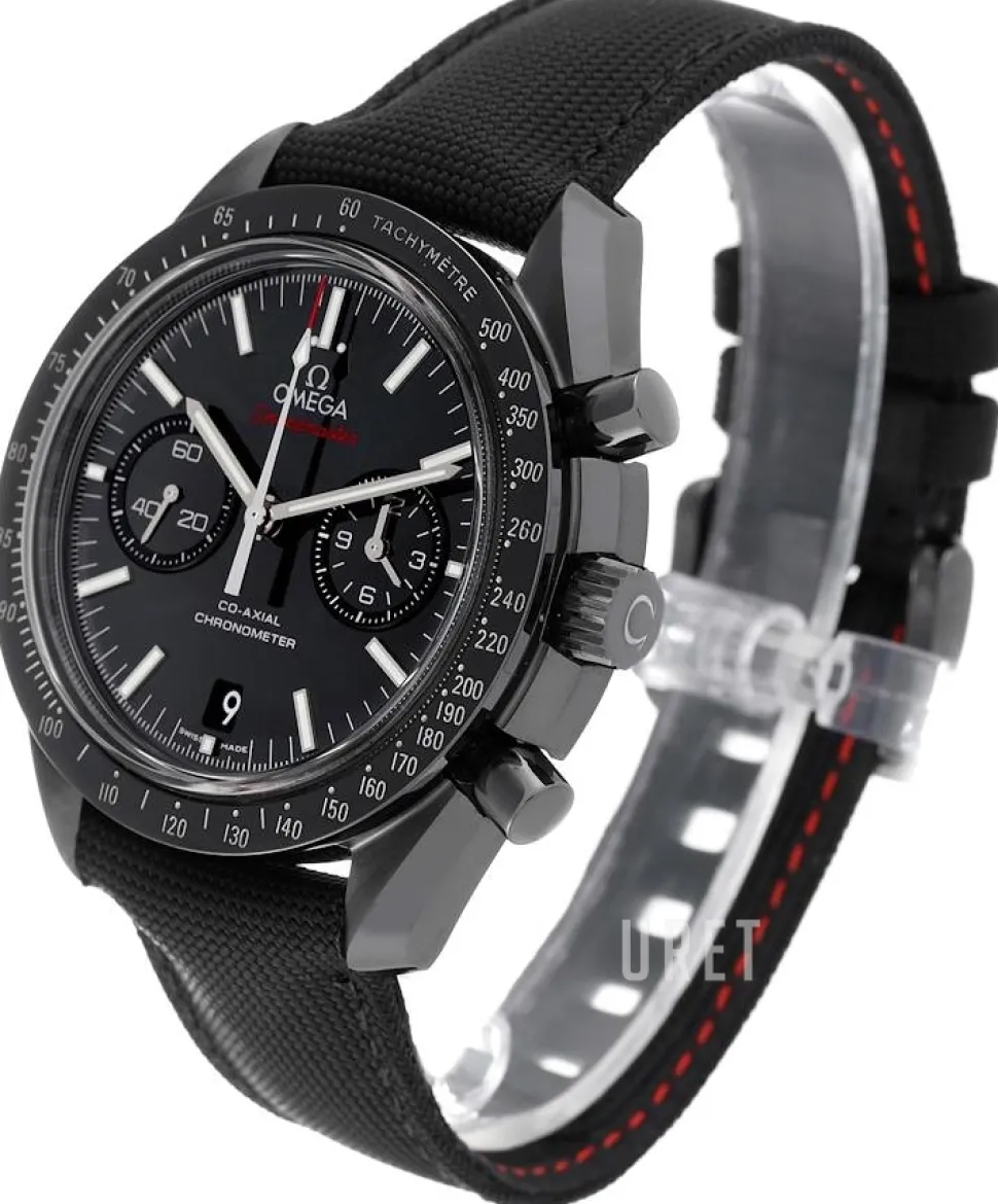 Speedmaster Moonwatch Co-Axial Chronograph 44.25mm Dark Side of the Moon Svart/Textil Ø44.25 mm
