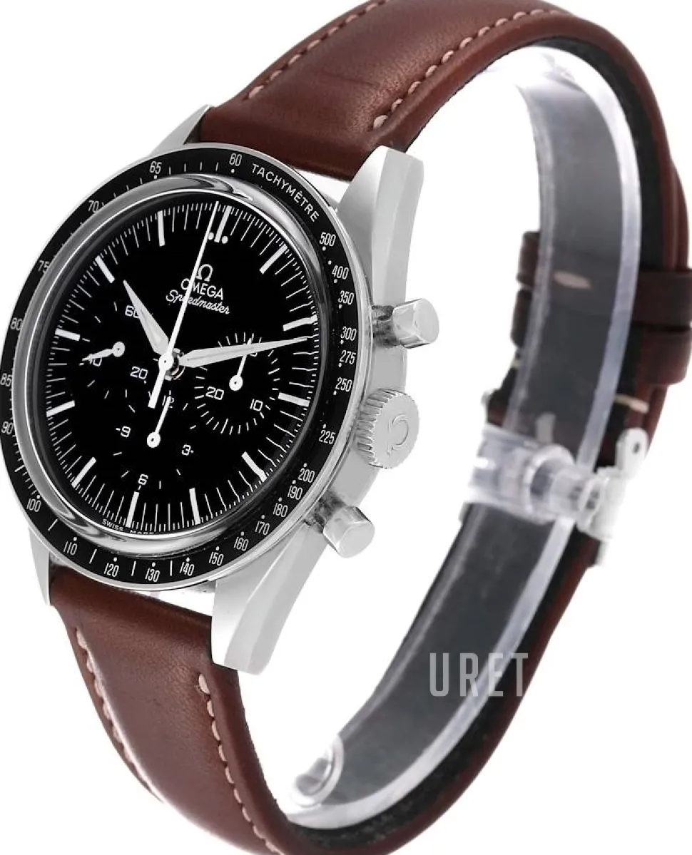 Speedmaster Moonwatch Numbered Edition 39.7mm First In Space Svart/Läder Ø39.7 mm