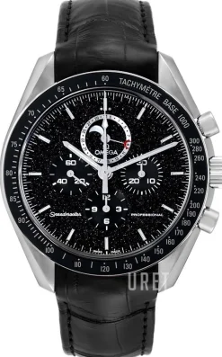 Speedmaster Moonwatch Professional Moonphase 44.25mm Svart/Läder Ø44.25 mm