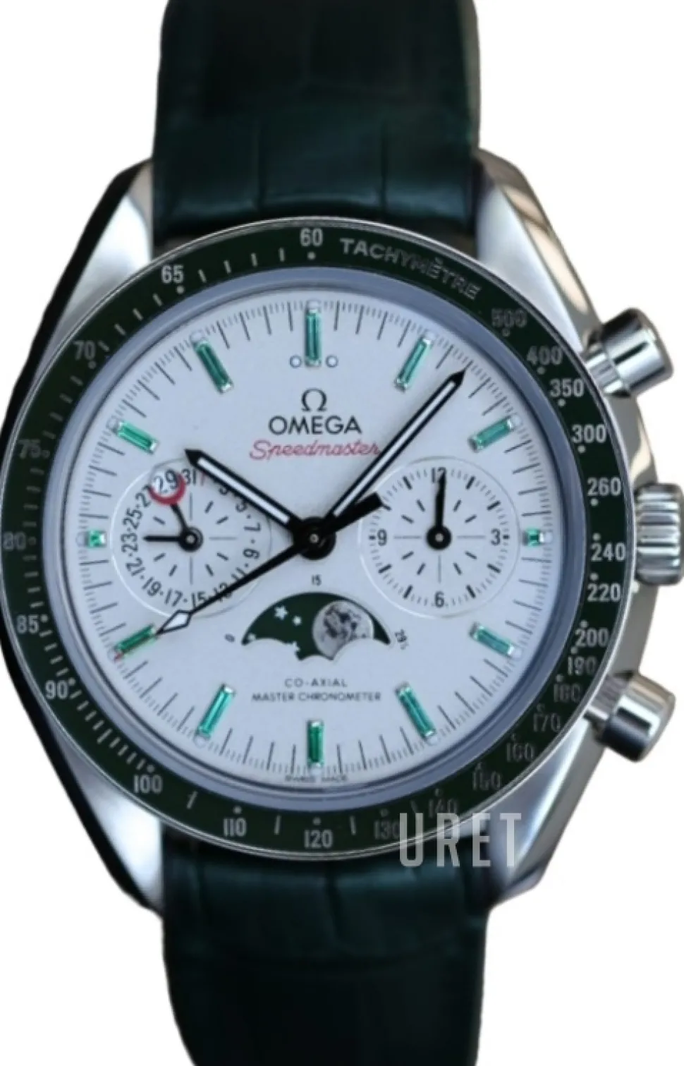 Speedmaster Moonwatch Silverfärgad/Läder Ø44.25 mm