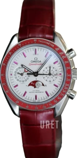 Speedmaster Moonwatch Silverfärgad/Läder Ø44.25 mm