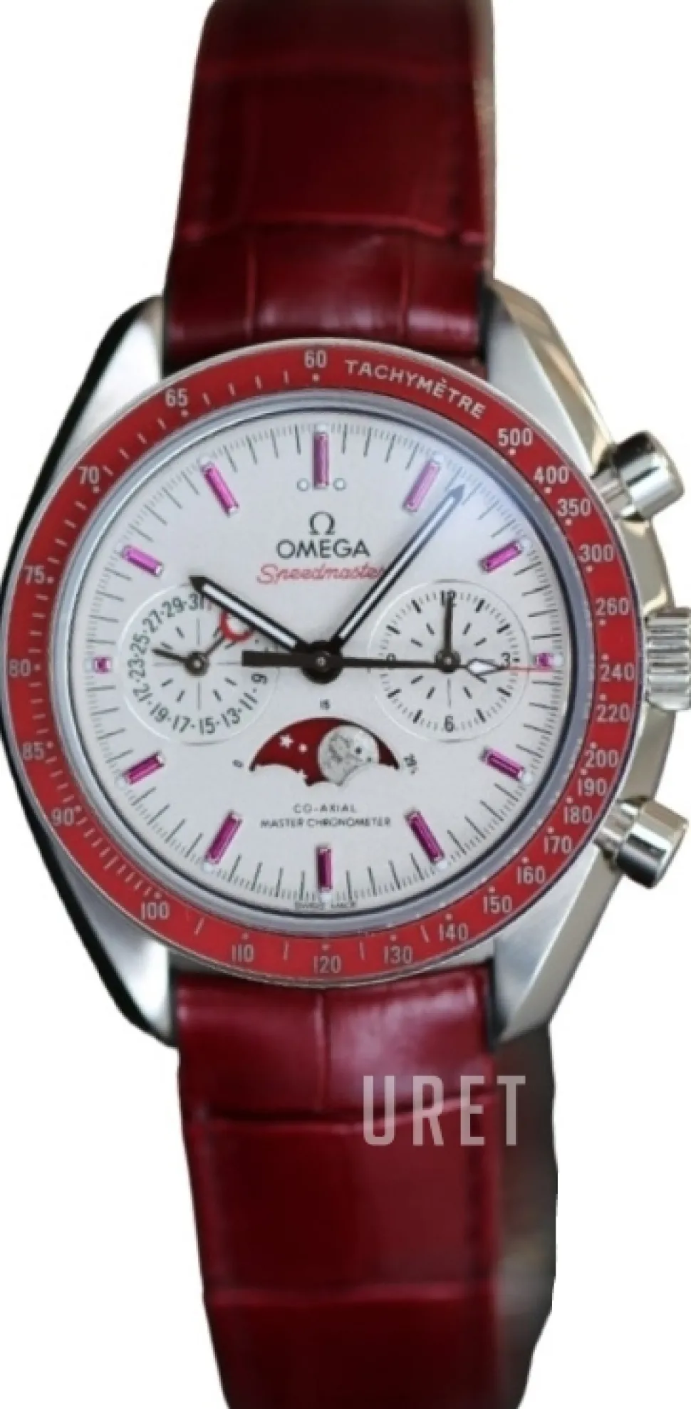 Speedmaster Moonwatch Silverfärgad/Läder Ø44.25 mm