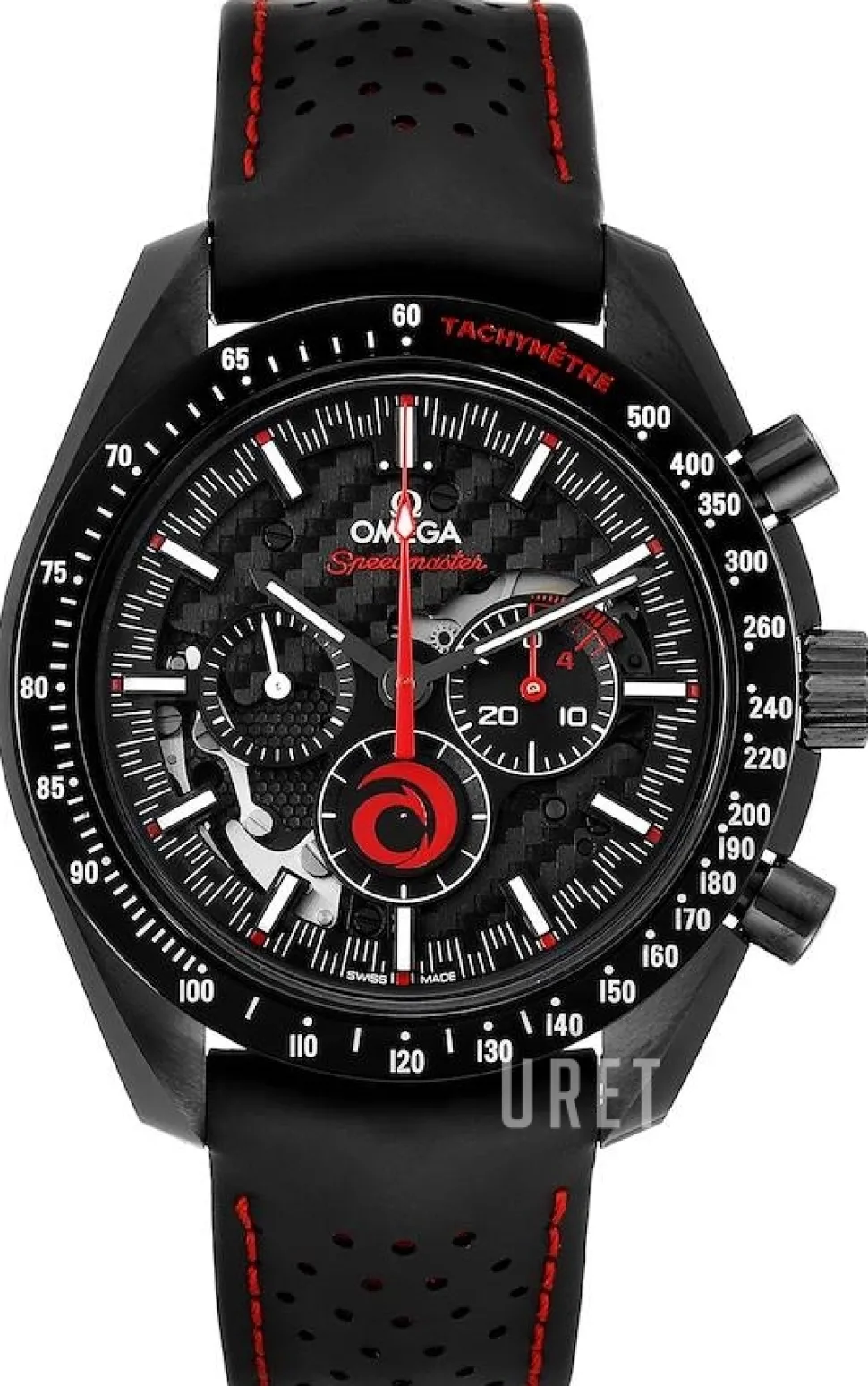 Speedmaster Moonwatch Svart/Gummi Ø44.25 mm