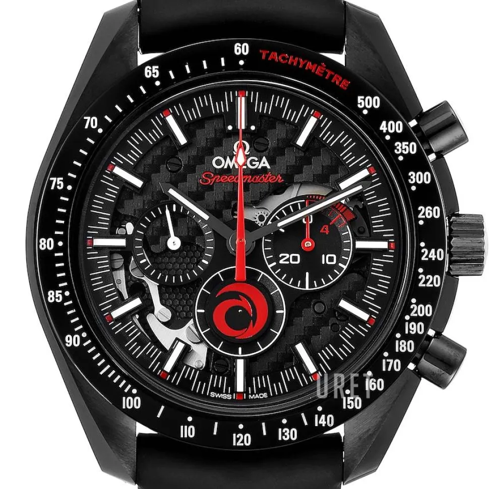Speedmaster Moonwatch Svart/Gummi Ø44.25 mm