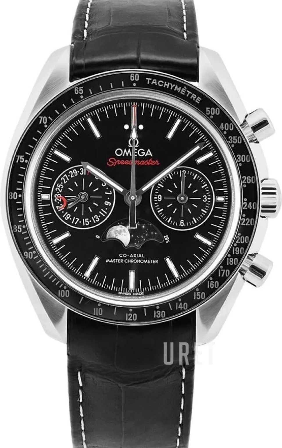 Speedmaster Moonwatch Svart/Läder Ø44.25 mm