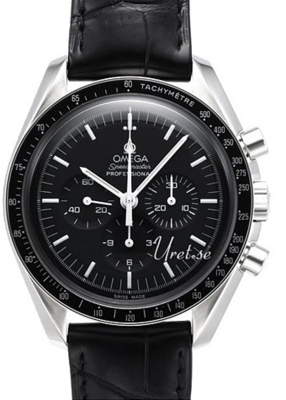 Speedmaster Professional Svart/Läder Ø42 mm